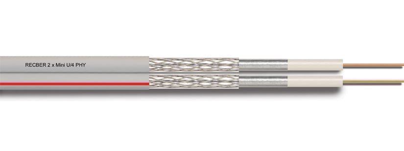 Reçber 2xMini U/4 PHY PVC Cu/Al Köpüklü Kılıflı Duplex Kablo 100m